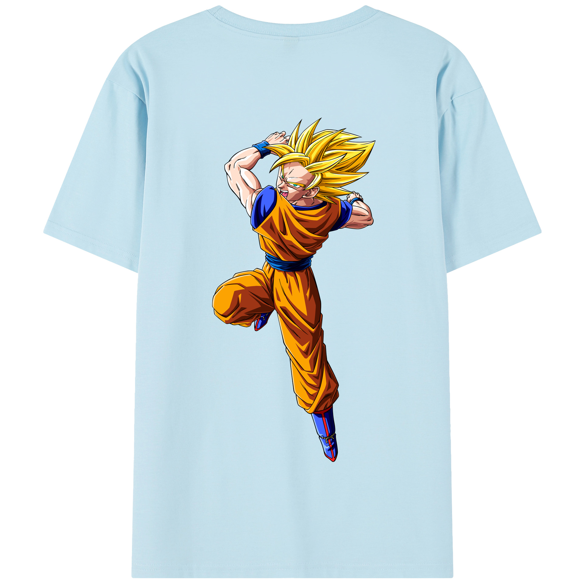 （画像用） ドラゴンボール 孫悟空（そん ごくう）Son Goku カカロット DRAGON BALL Kakarotto 綿100％半袖Tシャツ（背面プリント）